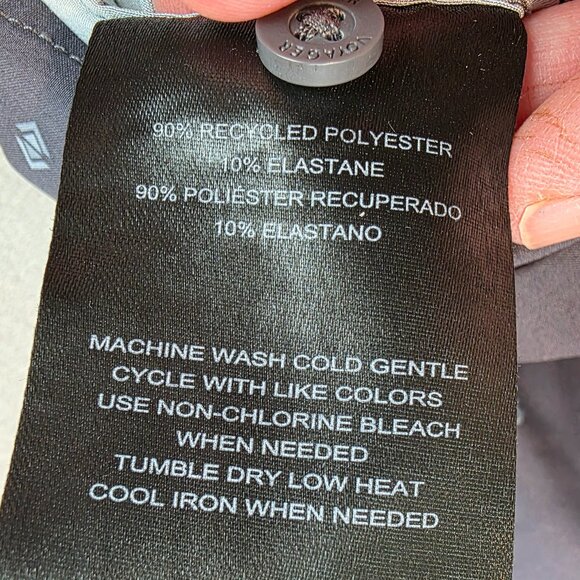 Voyager Men's Short Sleeve Woven Button Front Stretch Performance Shirt Grey Lg - Picture 8 of 12